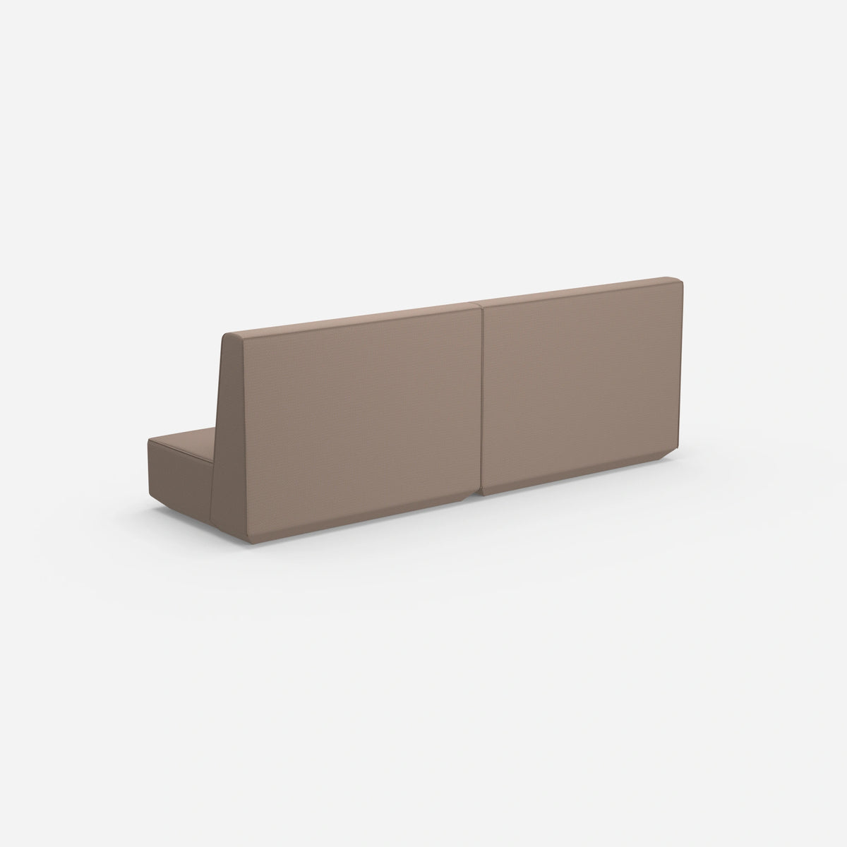 Sofa 3 Sitzer braun von hinten