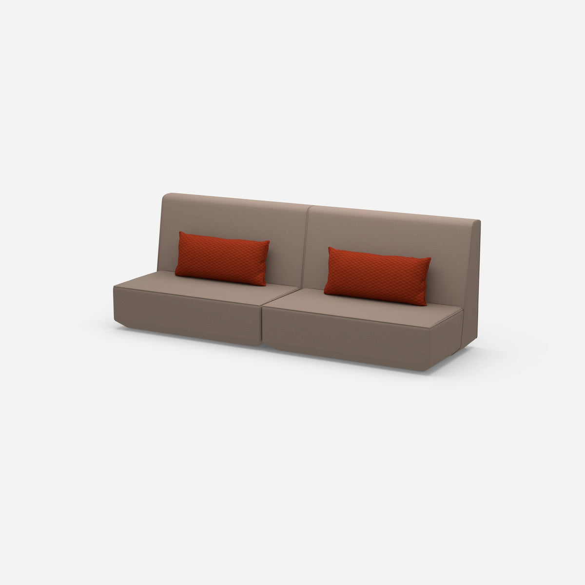 Sofa 3 Sitzer braun von der Seite