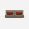 Sofa 3 Sitzer braun von vorne