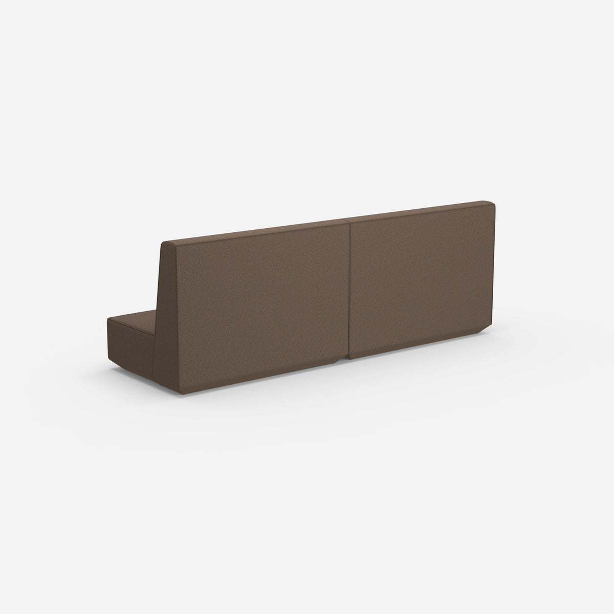 Sofa 3 Sitzer braun von hinten