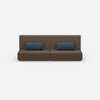Sofa 3 Sitzer braun von vorne