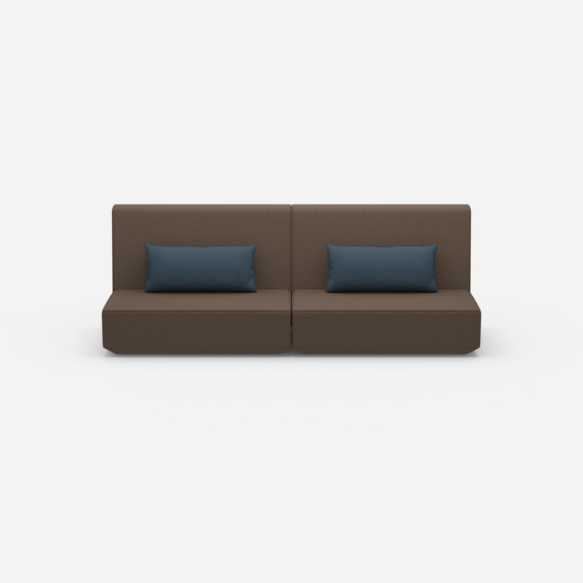 Sofa 3 Sitzer braun von vorne