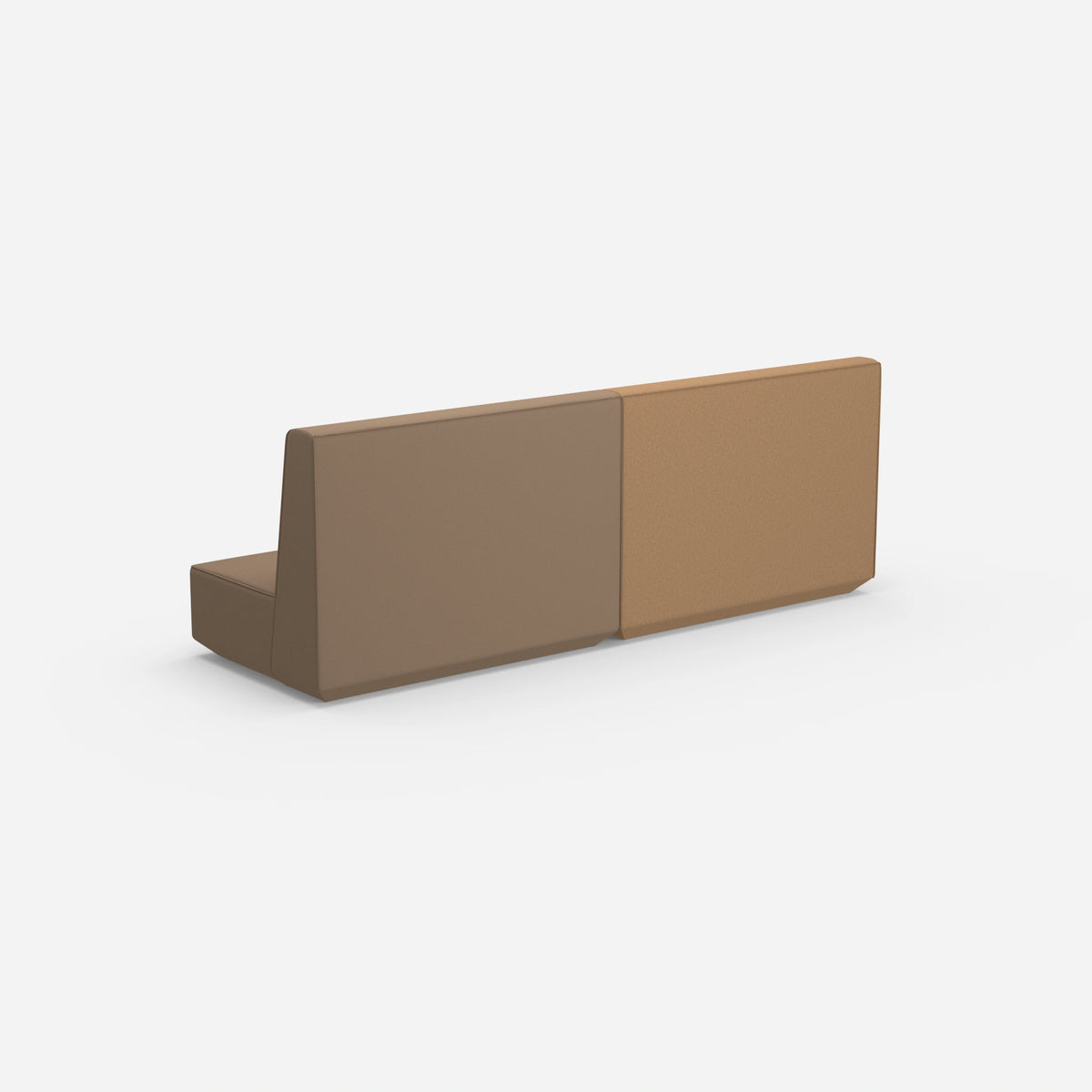 Sofa 3 Sitzer braun von hinten
