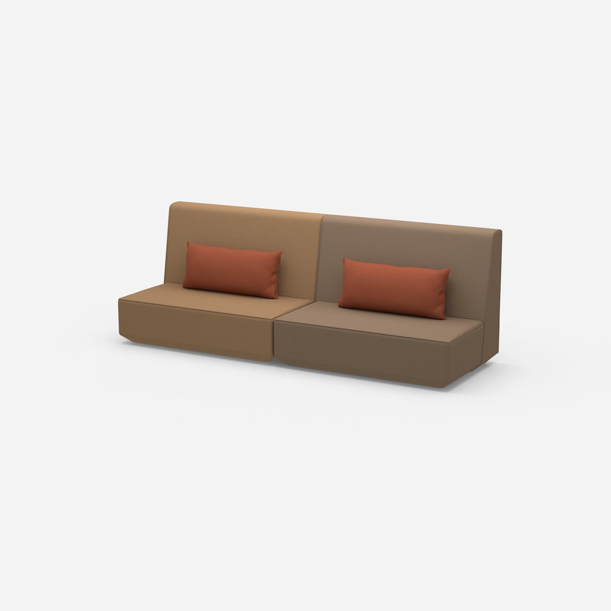 Sofa 3 Sitzer braun von der Seite