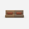 Sofa 3 Sitzer braun von vorne