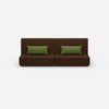 Sofa 3 Sitzer braun von vorne