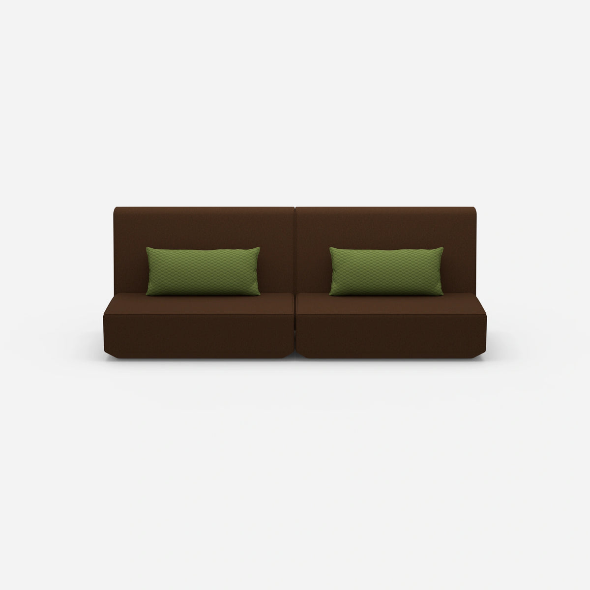 Sofa 3 Sitzer braun von vorne