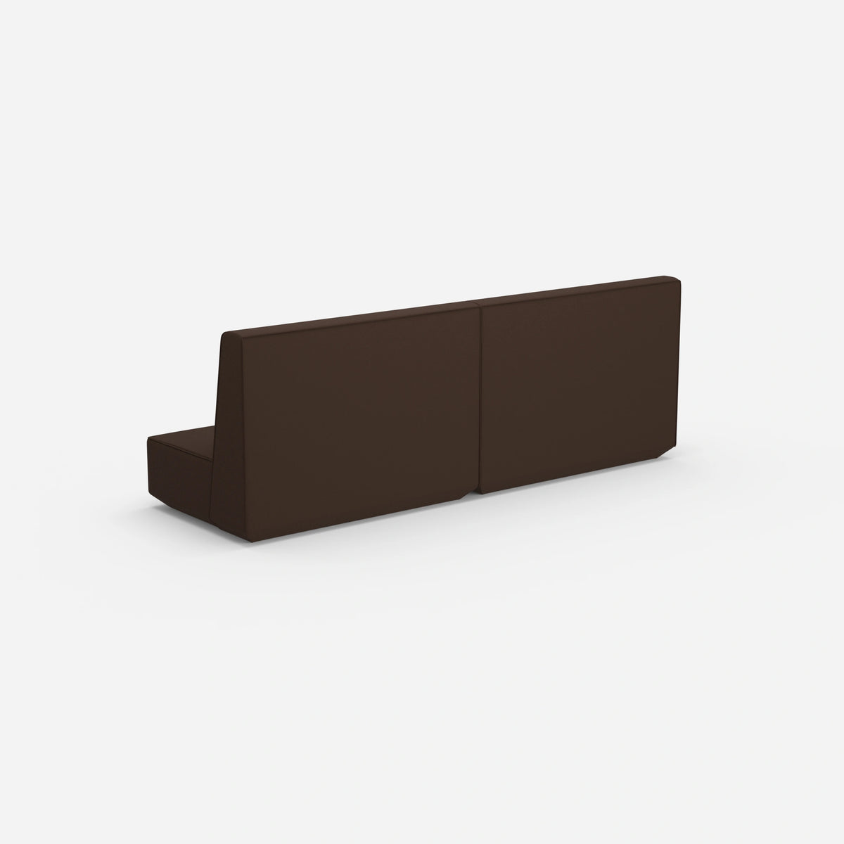 Sofa 3 Sitzer braun von hinten