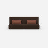 Sofa 3 Sitzer braun von vorne