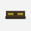 Sofa 3 Sitzer braun von vorne
