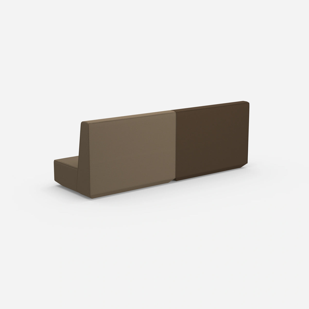 Sofa 3 Sitzer braun von hinten
