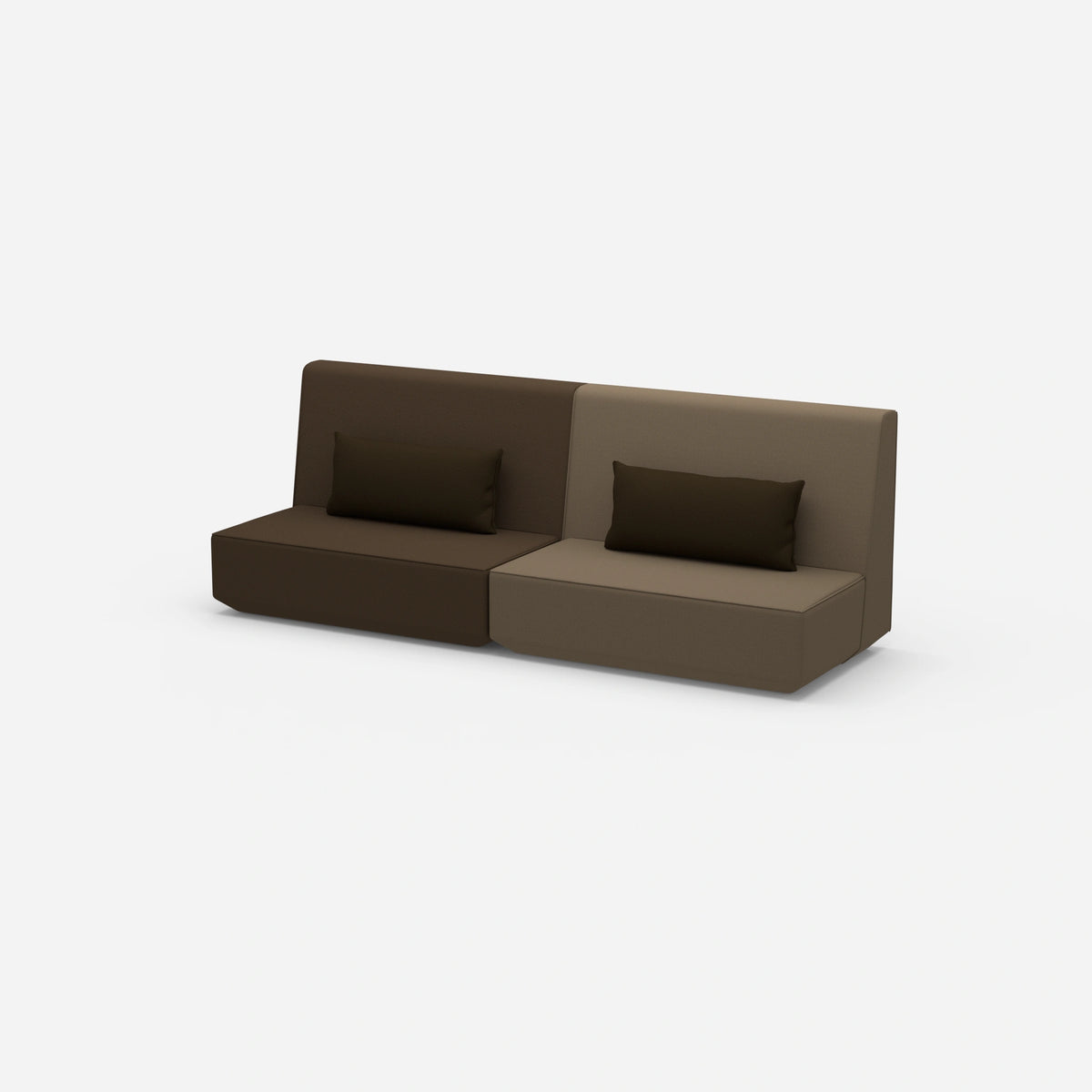 Sofa 3 Sitzer braun von der Seite