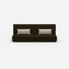 Sofa 3 Sitzer braun von vorne