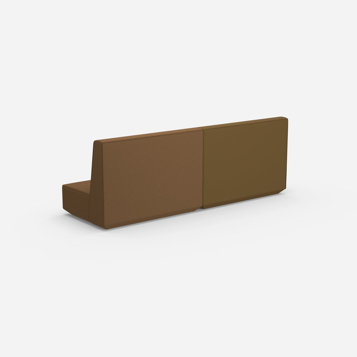 Sofa 3 Sitzer braun von hinten