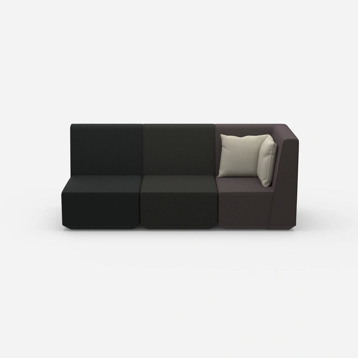Sofa 3 Sitzer mit hoher Rückenlehne von vorne