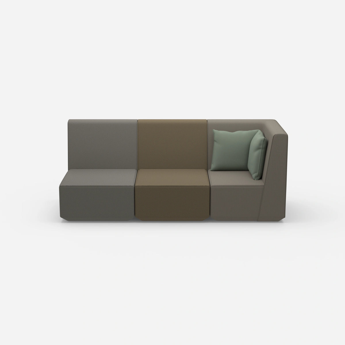 Sofa 3 Sitzer mit hoher Rückenlehne von vorne
