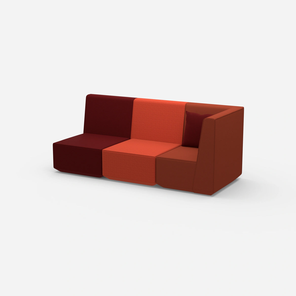 Sofa 3 Sitzer mit hoher Rückenlehne von der Seite