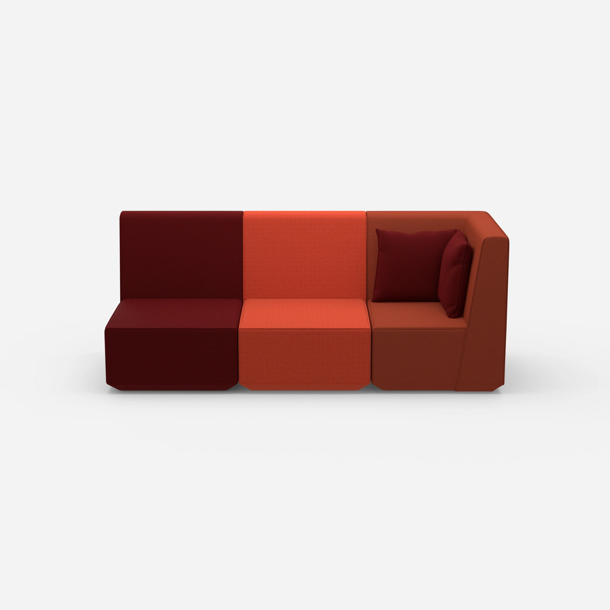 Sofa 3 Sitzer mit hoher Rückenlehne von vorne