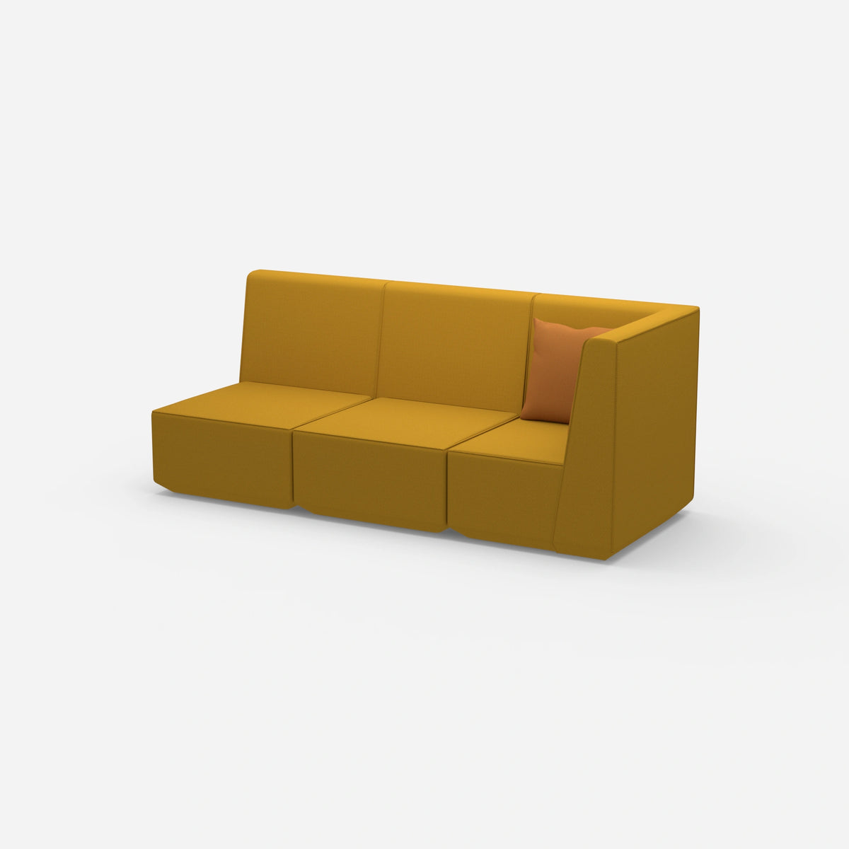 Sofa 3 Sitzer mit hoher Rückenlehne von der Seite