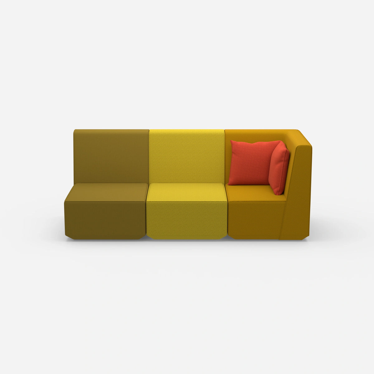 Sofa 3 Sitzer mit hoher Rückenlehne von vorne