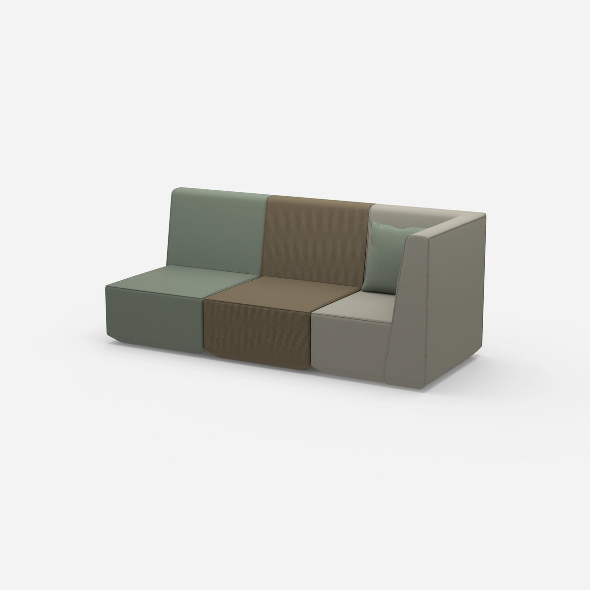 Sofa 3 Sitzer mit hoher Rückenlehne von der Seite