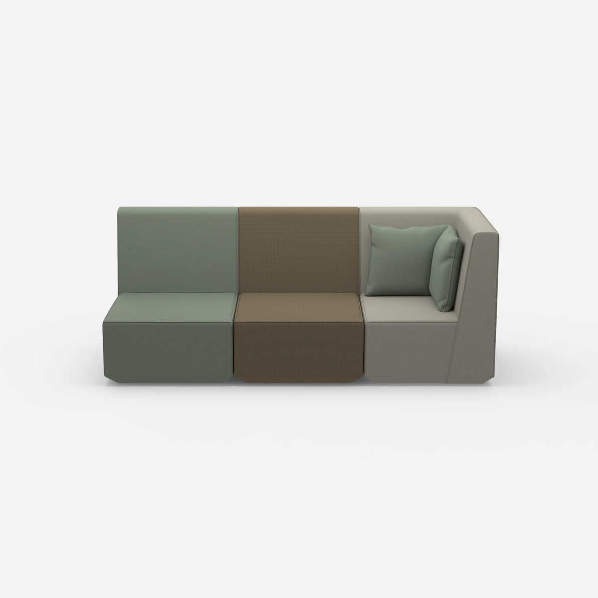 Sofa 3 Sitzer mit hoher Rückenlehne von vorne
