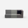 Sofa 3 Sitzer mit hoher Rückenlehne von vorne