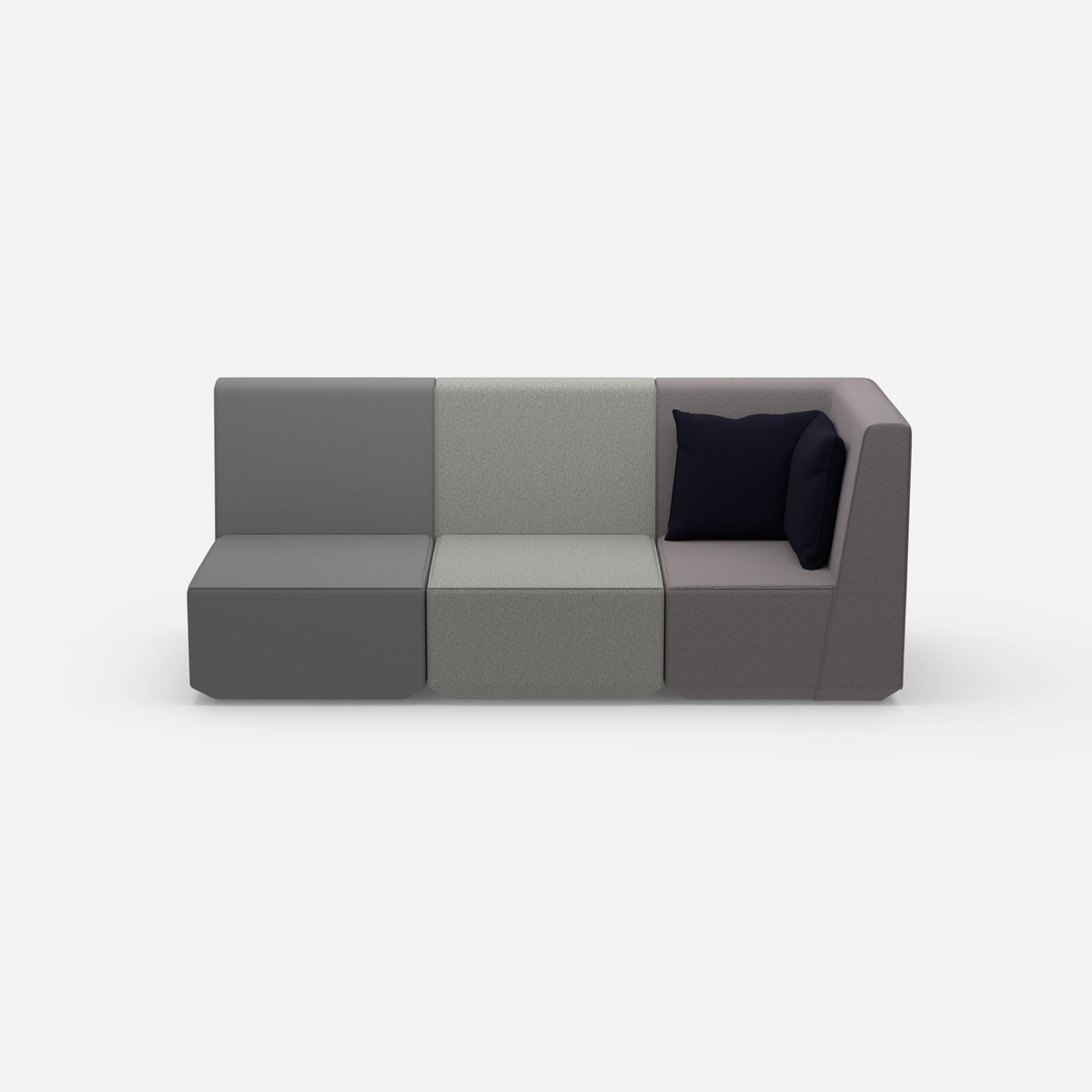 Sofa 3 Sitzer mit hoher Rückenlehne von vorne