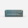 Blue sofa for 3 people from the front