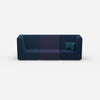 Blue sofa for 3 people from the front