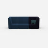 Blue sofa for 3 people from the front