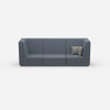 Blue sofa for 3 people from the front
