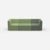 Three-seater sofa green from the front