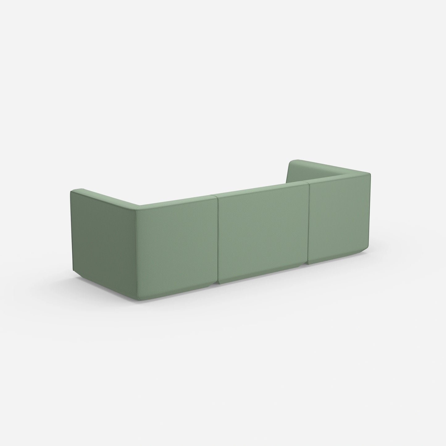 Sofa three-seater green from behind