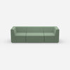 Three-seater sofa green from the front