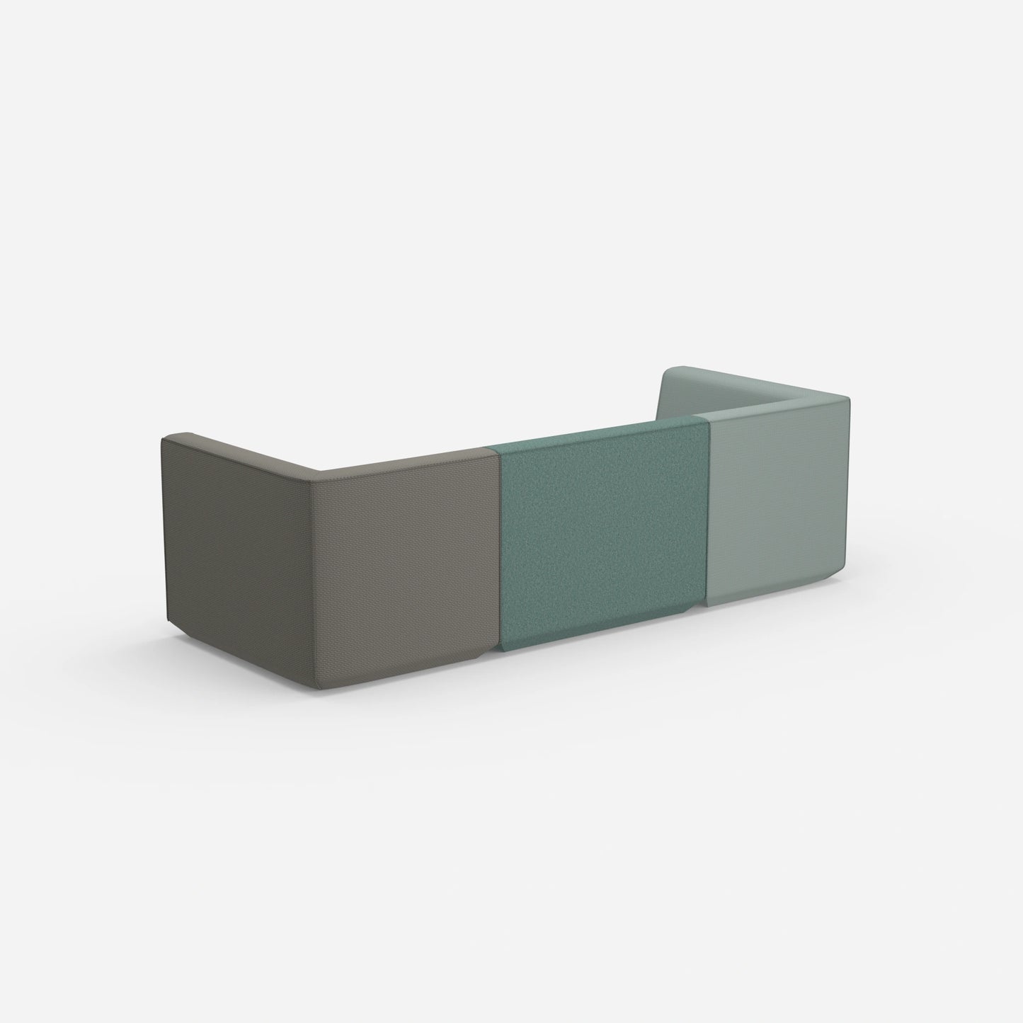 Sofa three-seater green from behind