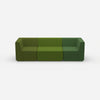 Three-seater sofa green from the front