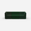 Three-seater sofa green from the front