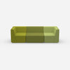 Three-seater sofa green from the front