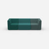 Three-seater sofa green from the front
