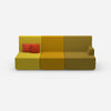 Sofa for 3 as home cinema from the front