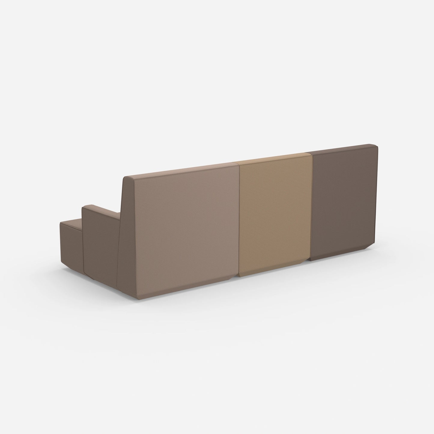 Sofa for 3 as a home theater from behind