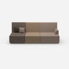 Sofa for 3 as home cinema from the front