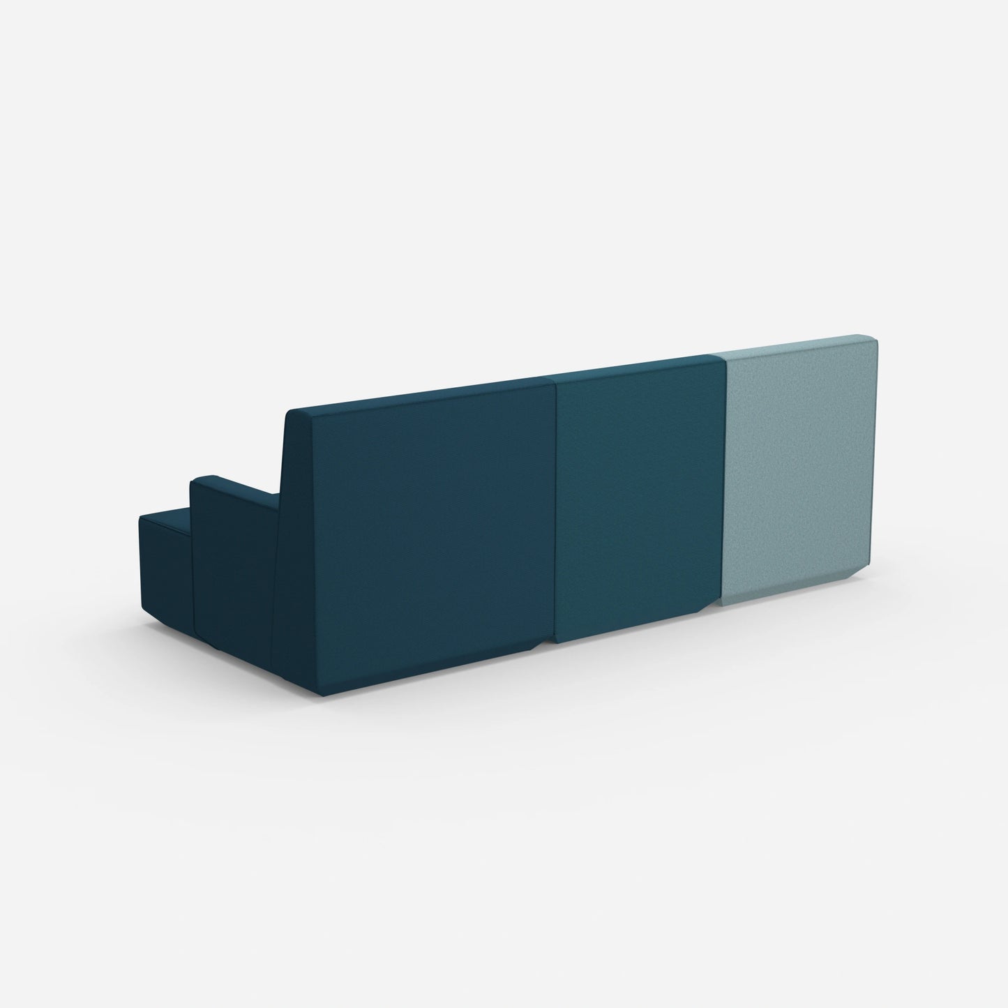 Sofa for 3 as a home theater from behind