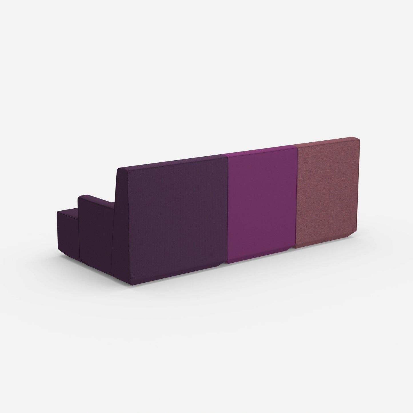 Sofa for 3 as a home theater from behind