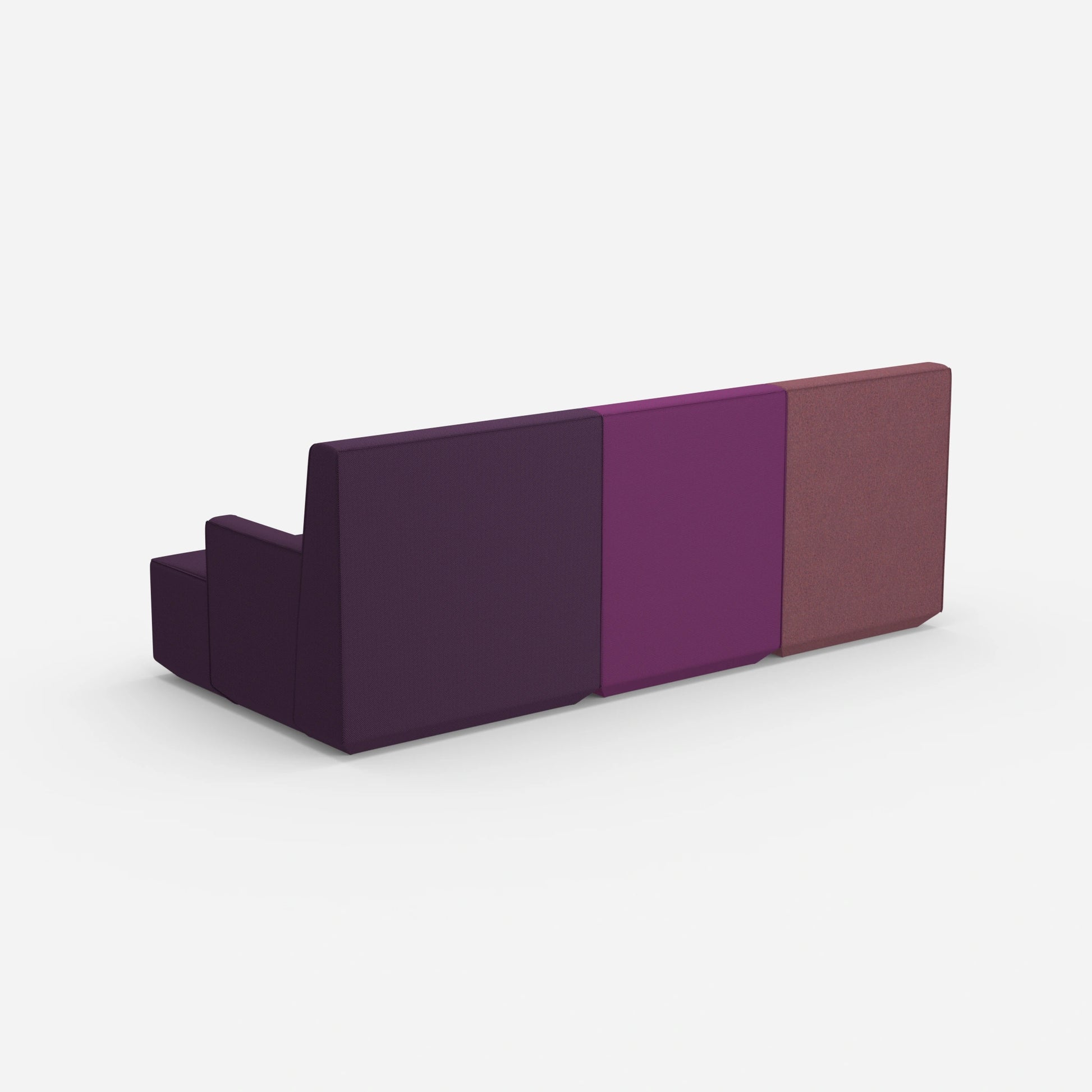 Sofa for 3 as a home theater from behind