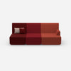 Sofa for 3 as home cinema from the front
