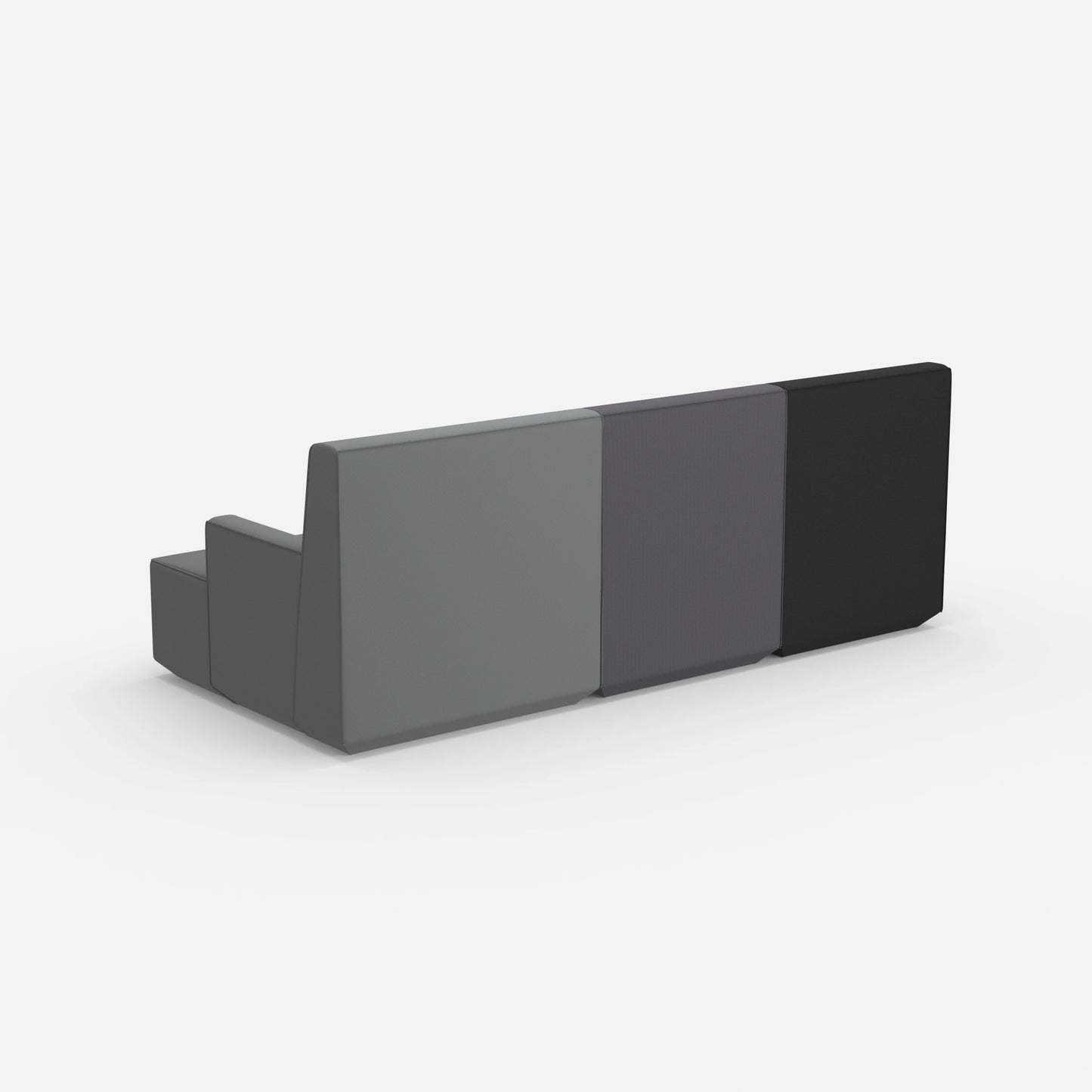 Sofa for 3 as a home theater from behind