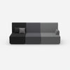 Sofa for 3 as home cinema from the front