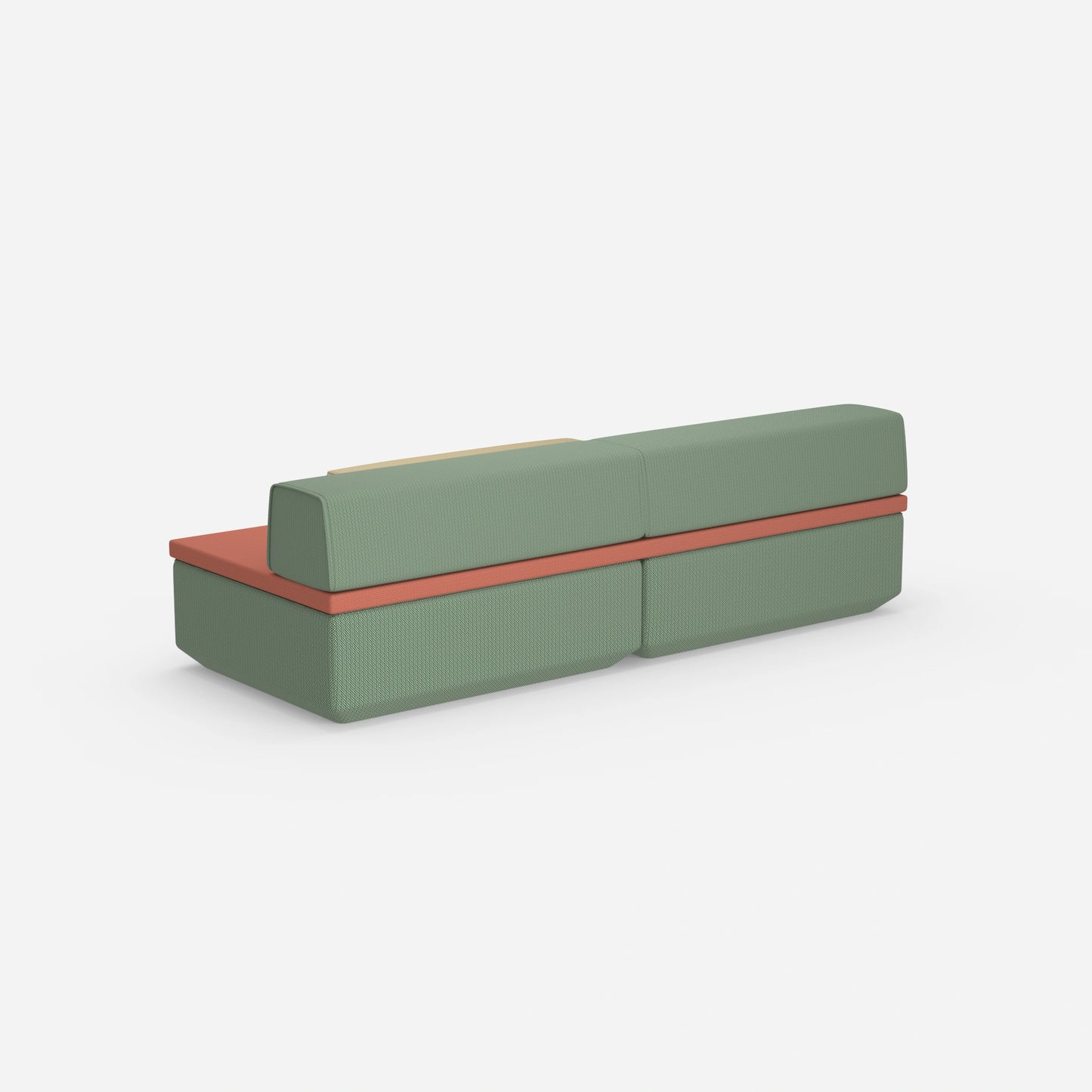 Sofa mit Schlaffunktion klein von hinten